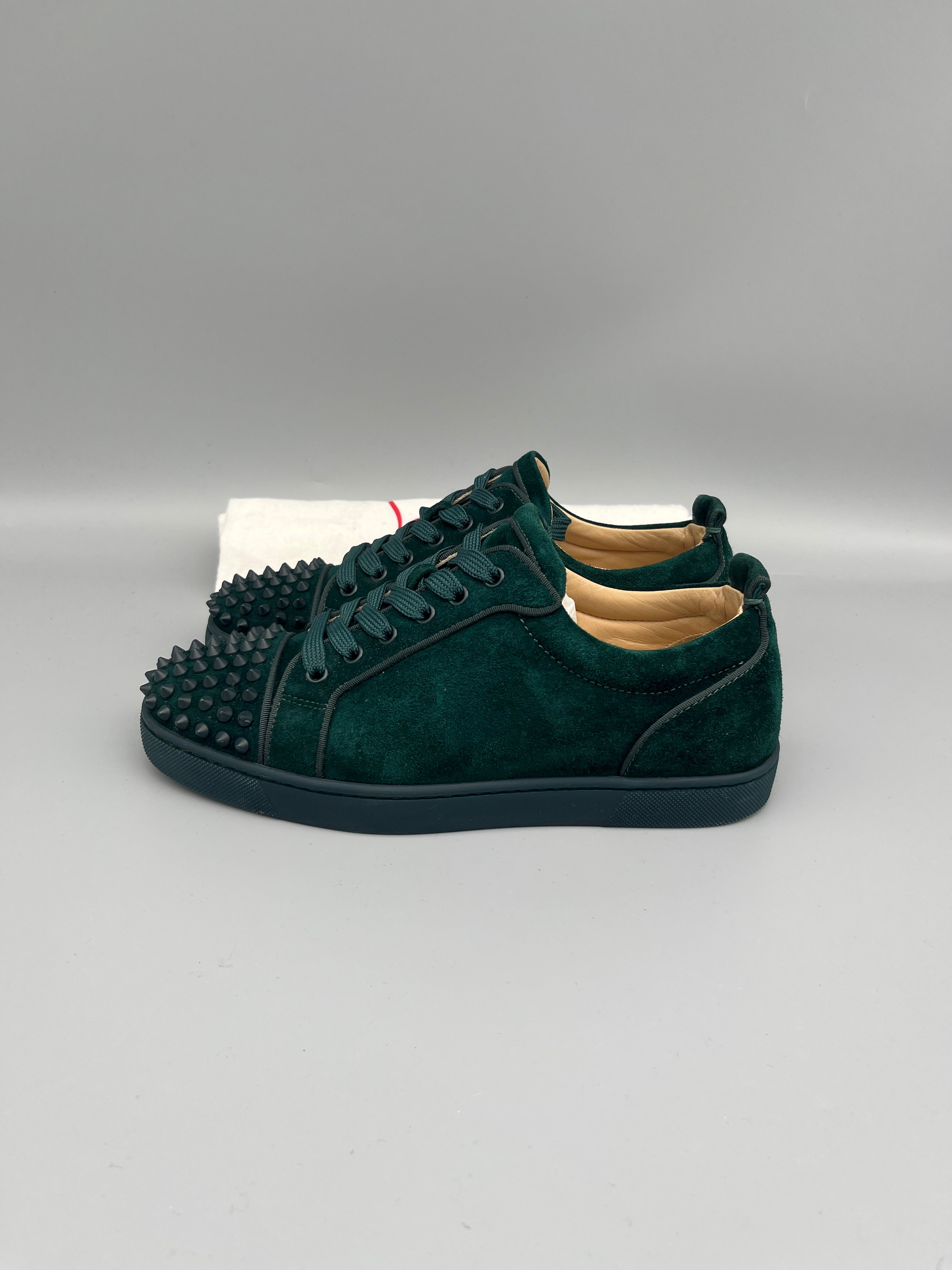Christian Louboutin Louis Junior Spikes Sneaker Green | 40