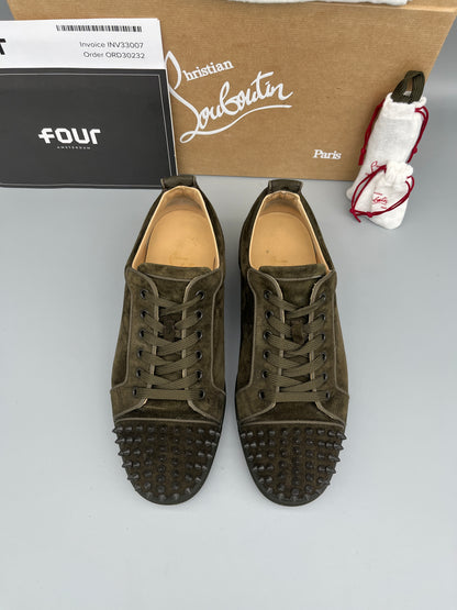 Christian Louboutin Louis Junior Spikes Sneaker Dark Green | 43