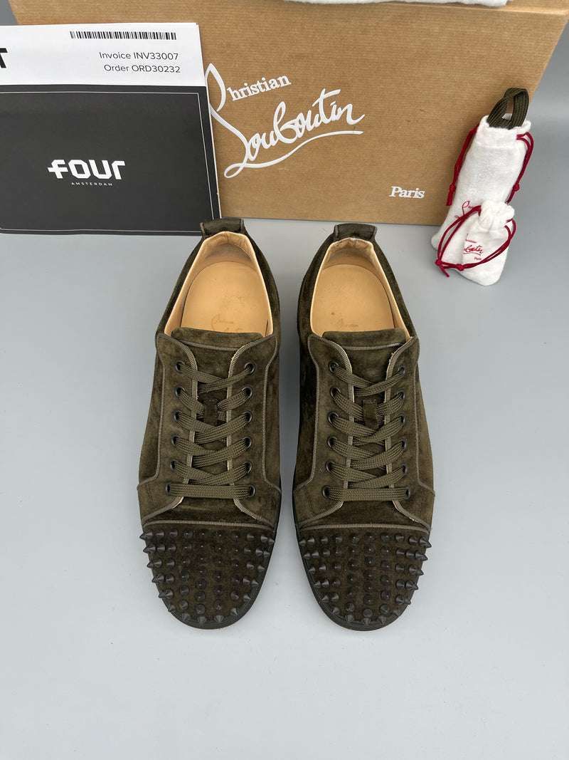 Christian Louboutin Louis Junior Spikes Sneaker Dark Green | 43