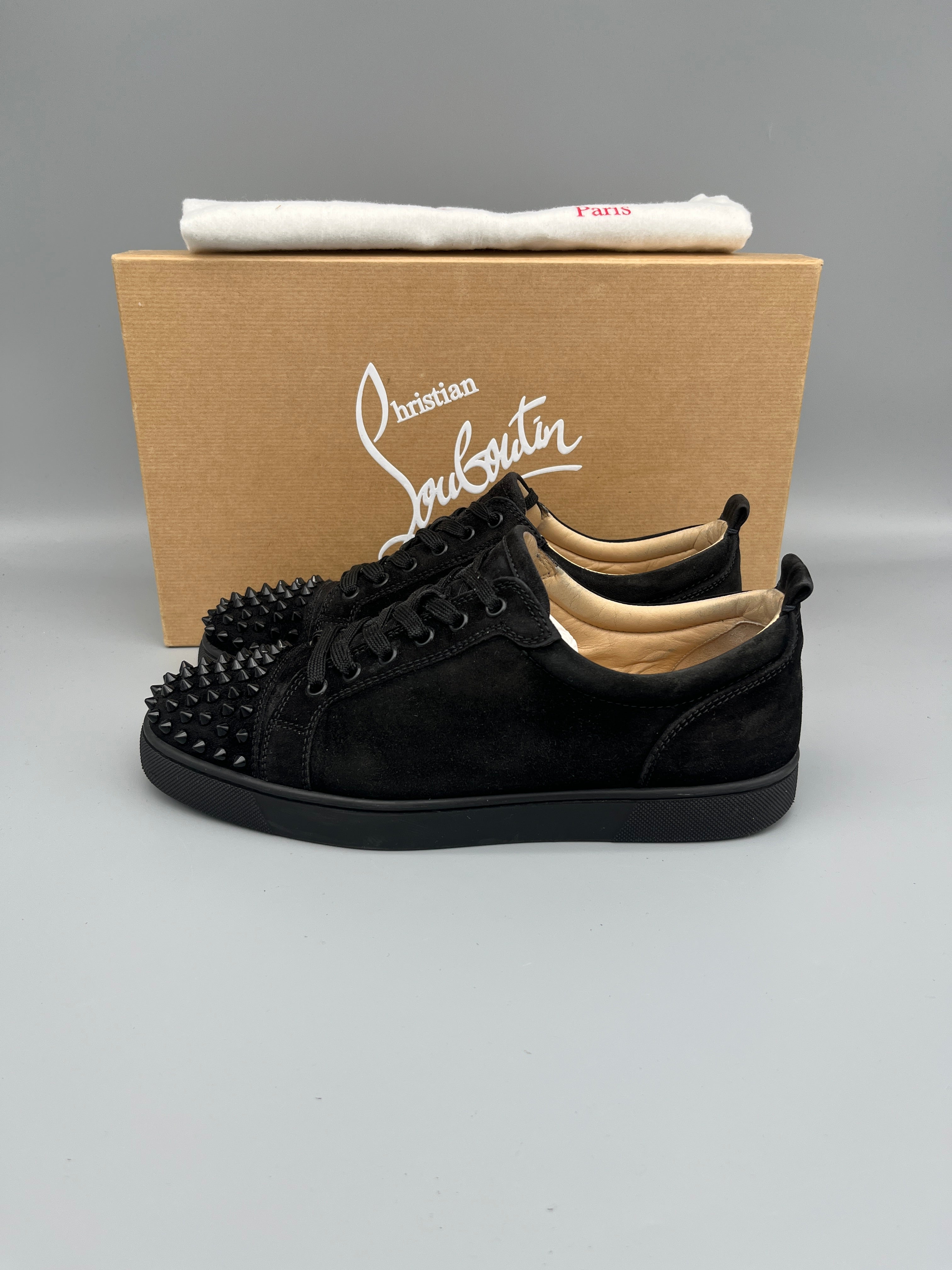 Christian Louboutin Louis Junior Spikes Sneaker Black | 41.5
