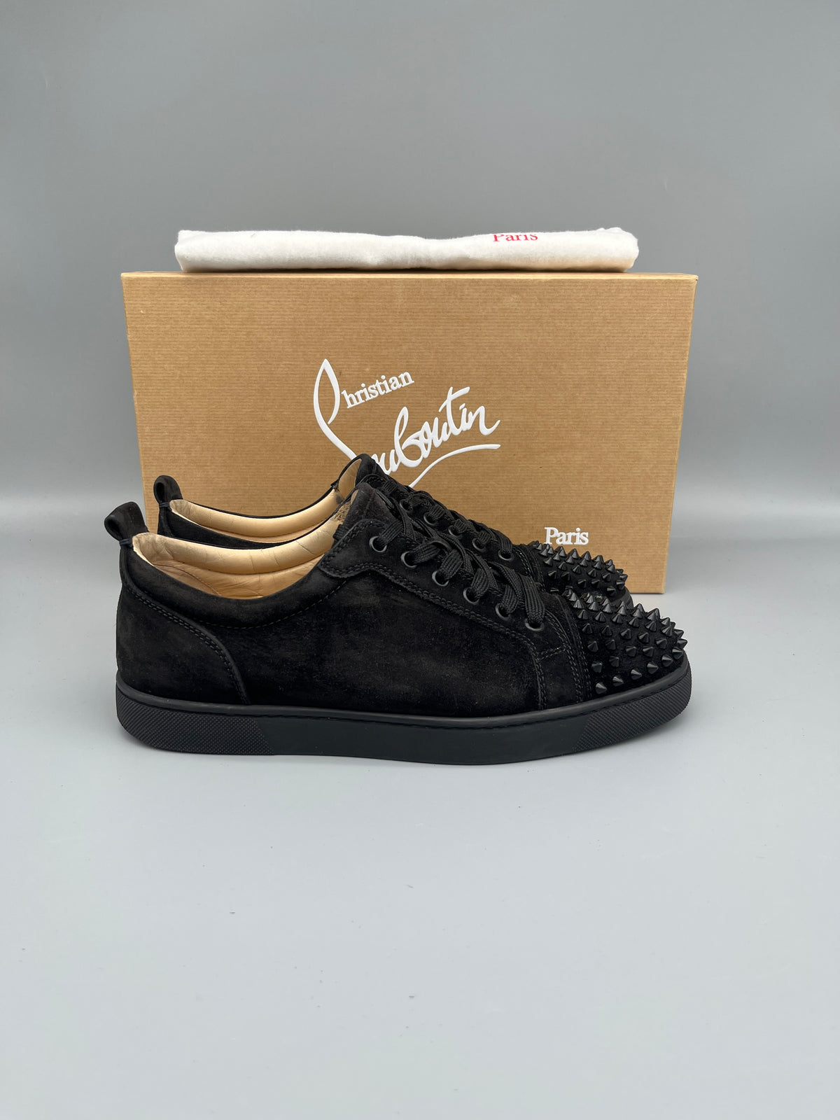 Christian Louboutin Louis Junior Spikes Sneaker Black | 41.5