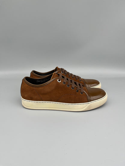 Lanvin Dbb1 Patent Cap Toe Sneaker Brown | 41
