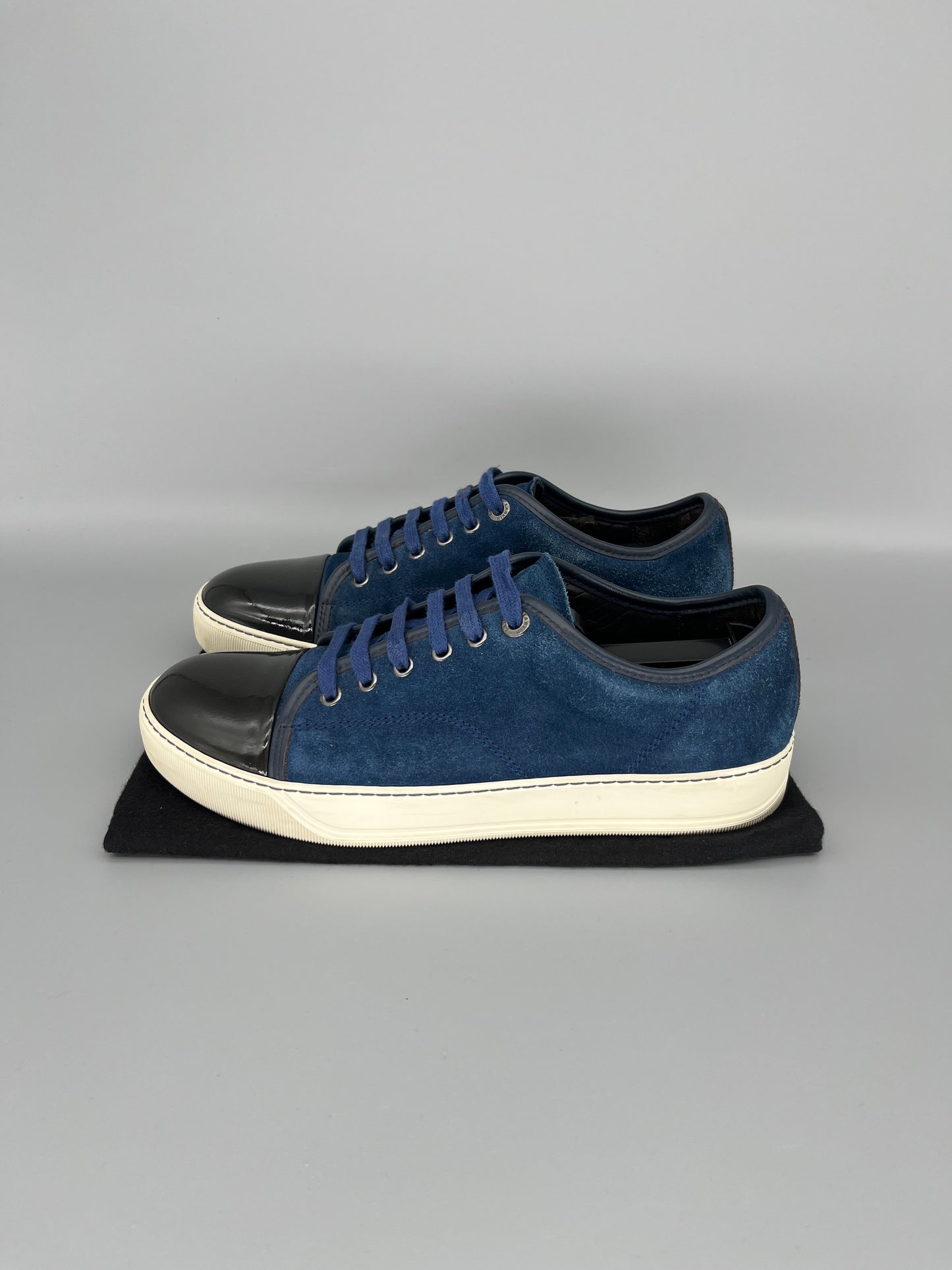 Lanvin Patent Cap Toe Sneaker Blue 39 | UK5