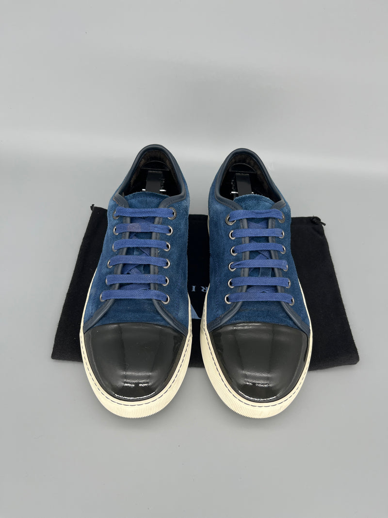 Lanvin Dbb1 Patent Cap Toe Sneaker Blue | UK5