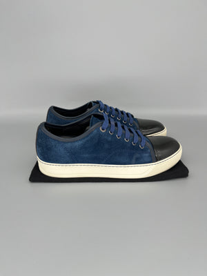 Lanvin Dbb1 Patent Cap Toe Sneaker Blue | UK5