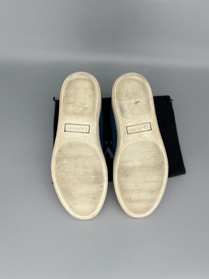 Lanvin Dbb1 Patent Cap Toe Sneaker Blue | UK5
