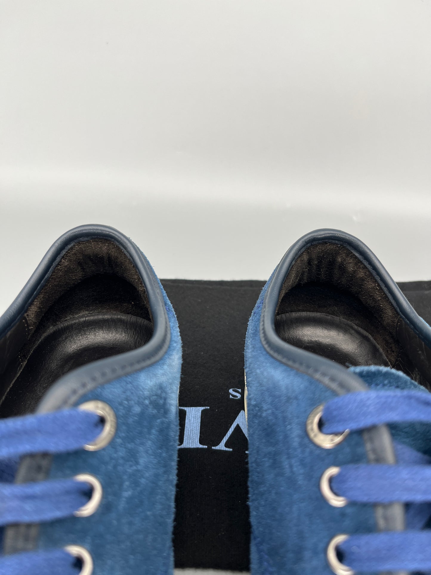 Lanvin Patent Cap Toe Sneaker Blue 39 | UK5