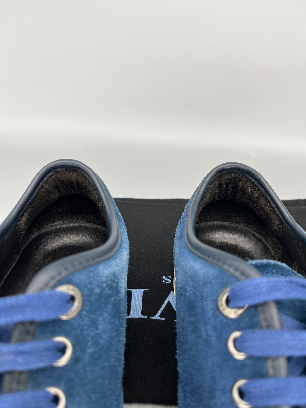 Lanvin Dbb1 Patent Cap Toe Sneaker Blue | UK5