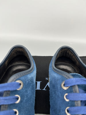 Lanvin Dbb1 Patent Cap Toe Sneaker Blue | UK5