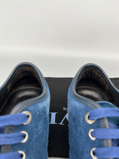 Lanvin Patent Cap Toe Sneaker Blue 39 | UK5