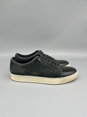 Lanvin Dbb1 Patent Cap Toe Sneaker Elephant Grey | 44