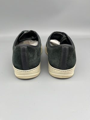 Lanvin Dbb1 Patent Cap Toe Sneaker Elephant Grey | 44