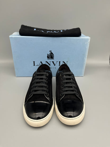 Lanvin Dbb1 Patent Cap Toe Sneaker Black | 43