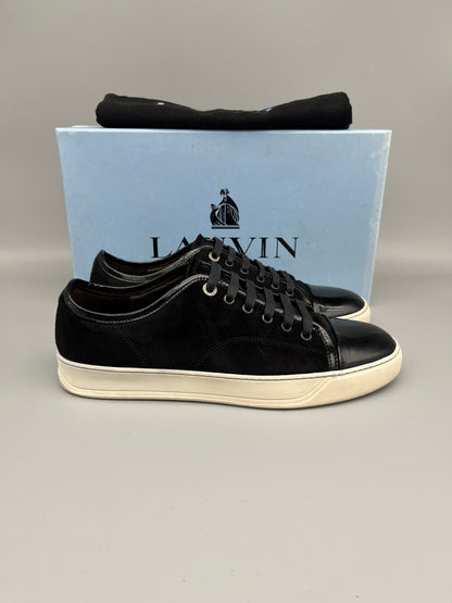 Lanvin Dbb1 Patent Cap Toe Sneaker Black | 43