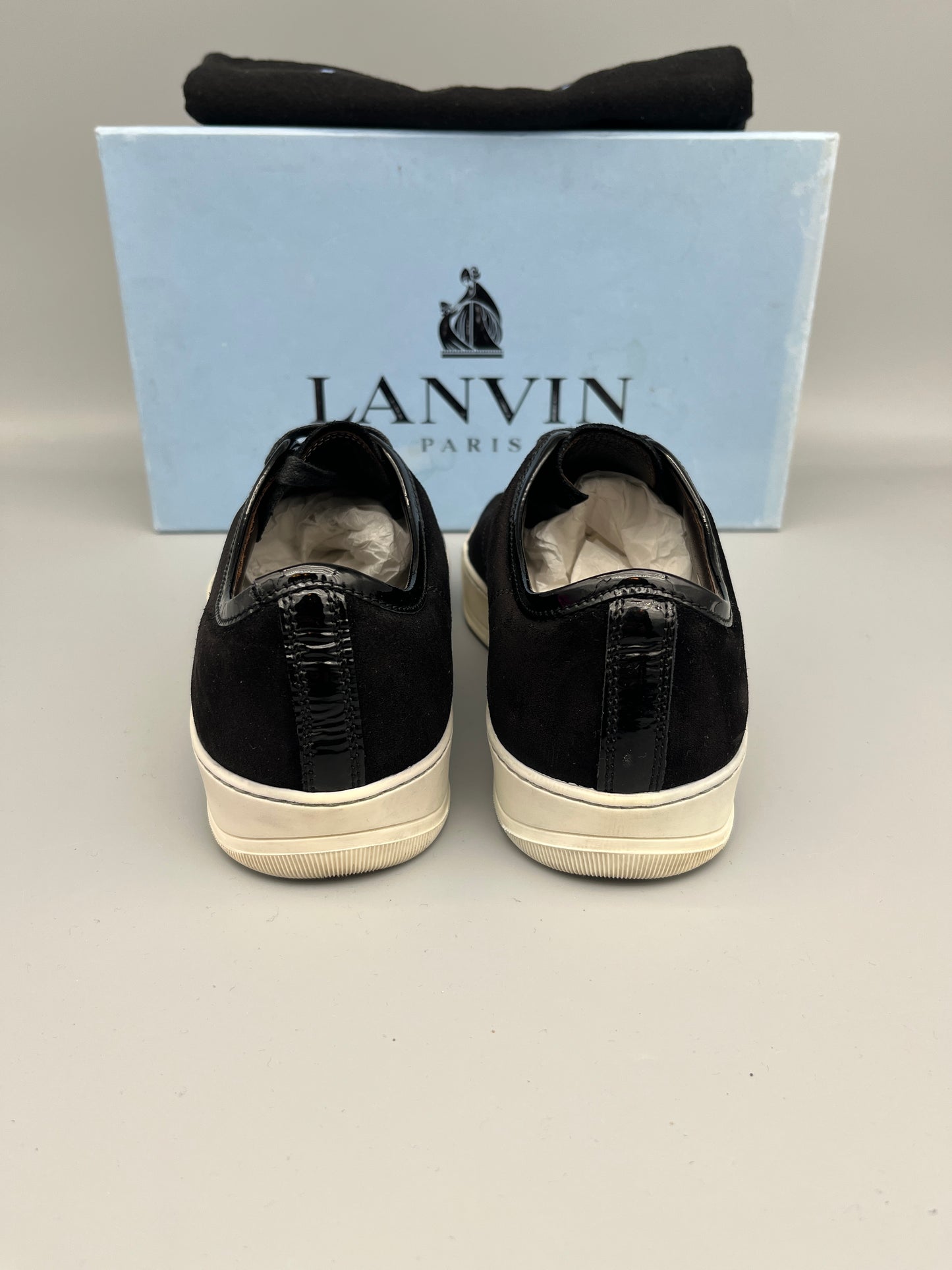 Lanvin Dbb1 Patent Cap Toe Sneaker Black | 43