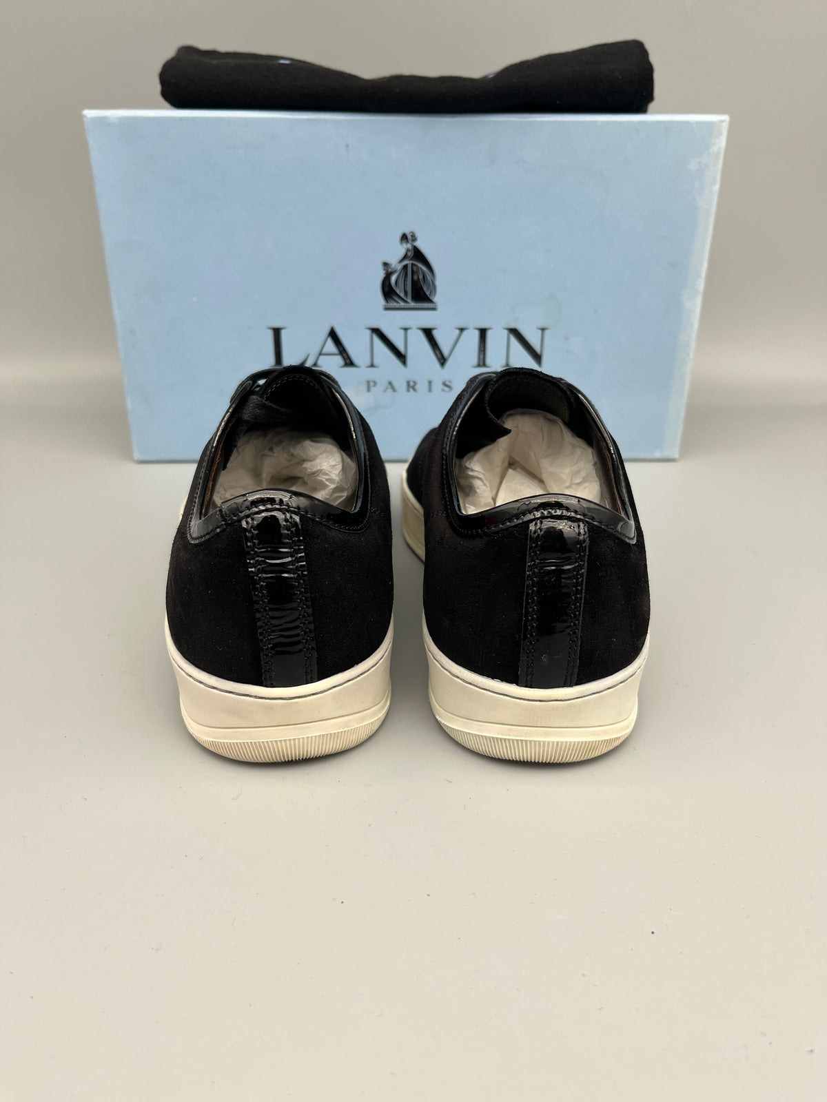 Lanvin Dbb1 Patent Cap Toe Sneaker Black | 43