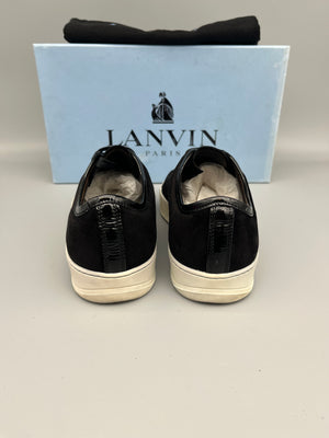 Lanvin Dbb1 Patent Cap Toe Sneaker Black | 43