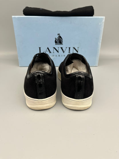Lanvin Dbb1 Patent Cap Toe Sneaker Black | 43