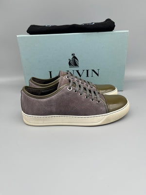 Lanvin Dbb1 Patent Cap Toe Sneaker Grey | 41