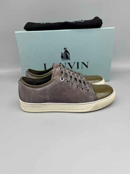 Lanvin Dbb1 Patent Cap Toe Sneaker Grey | 41