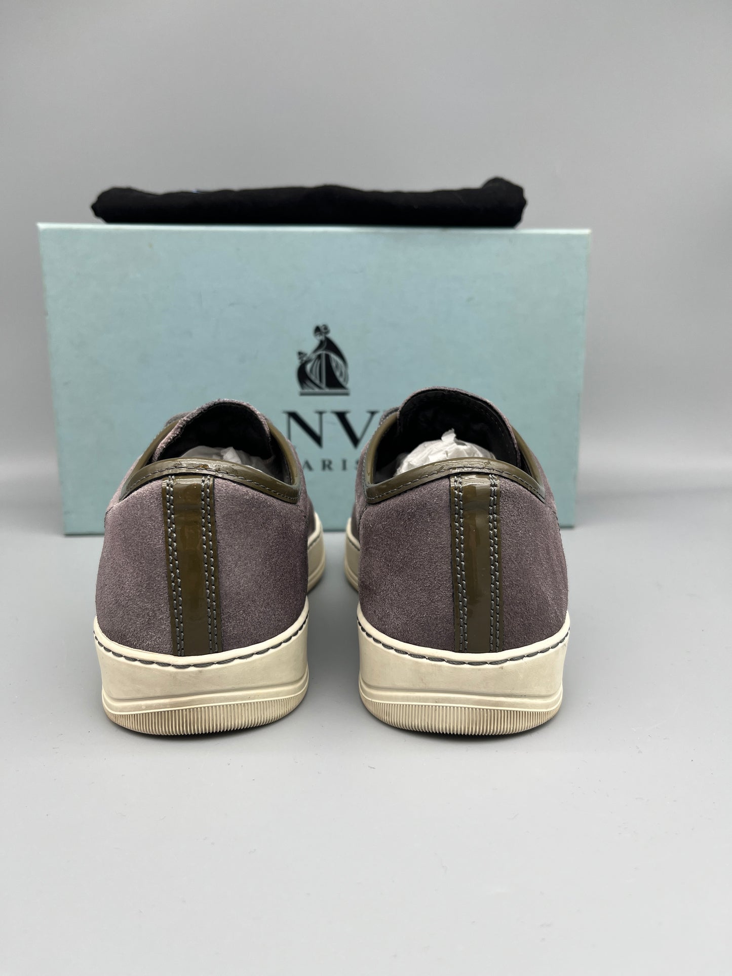 Lanvin Dbb1 Patent Cap Toe Sneaker Grey | 41