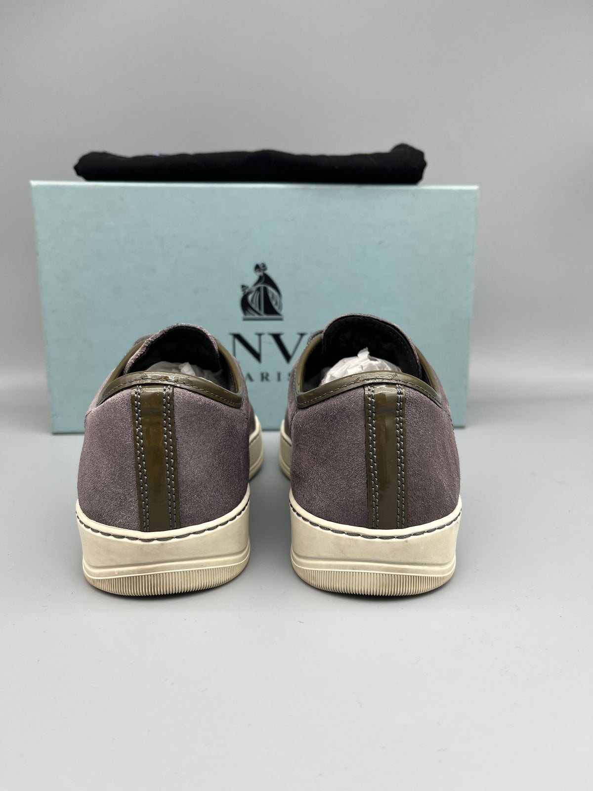 Lanvin Dbb1 Patent Cap Toe Sneaker Grey | 41