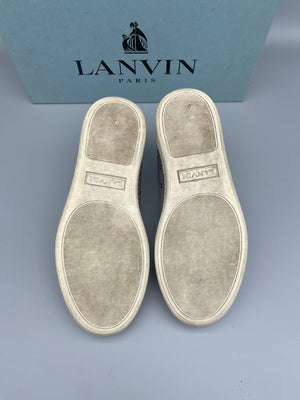 Lanvin Dbb1 Patent Cap Toe Sneaker Grey | 41