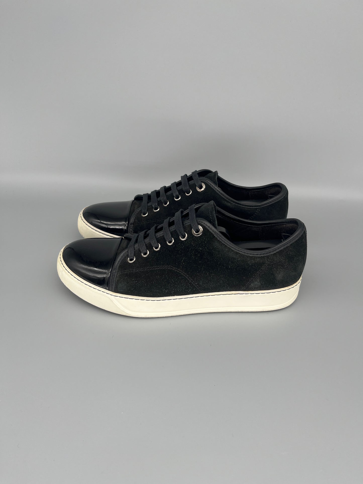 Lanvin Patent Cap Toe Sneaker Black 40 | UK6