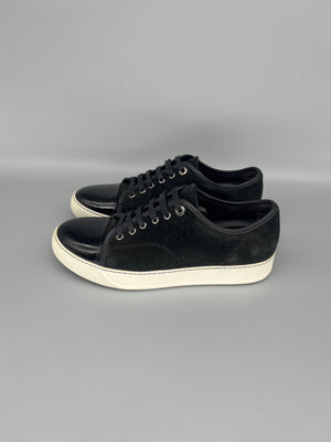 Lanvin Dbb1 Patent Cap Toe Sneaker Black | UK6