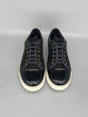 Lanvin Dbb1 Patent Cap Toe Sneaker Black | UK6