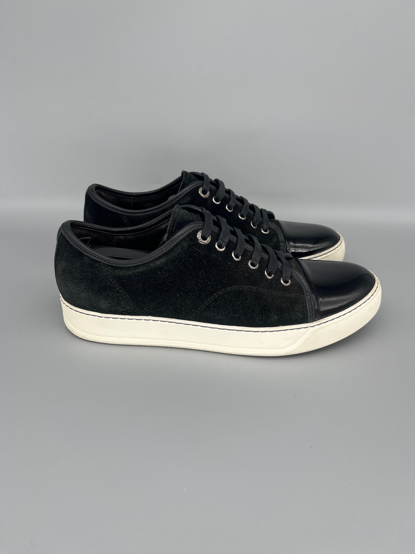Lanvin Patent Cap Toe Sneaker Black 40 | UK6