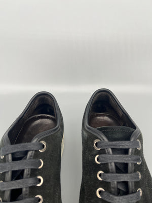 Lanvin Dbb1 Patent Cap Toe Sneaker Black | UK6