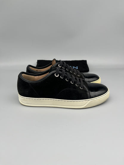 Lanvin Dbb1 Patent Cap Toe Sneaker Black | 41