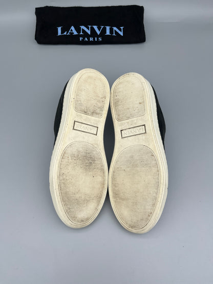 Lanvin Dbb1 Patent Cap Toe Sneaker Black | 41