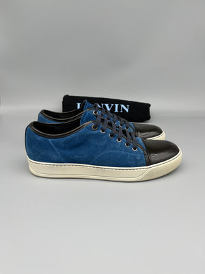 Lanvin Dbb1 Patent Cap Toe Sneaker Blue | 43
