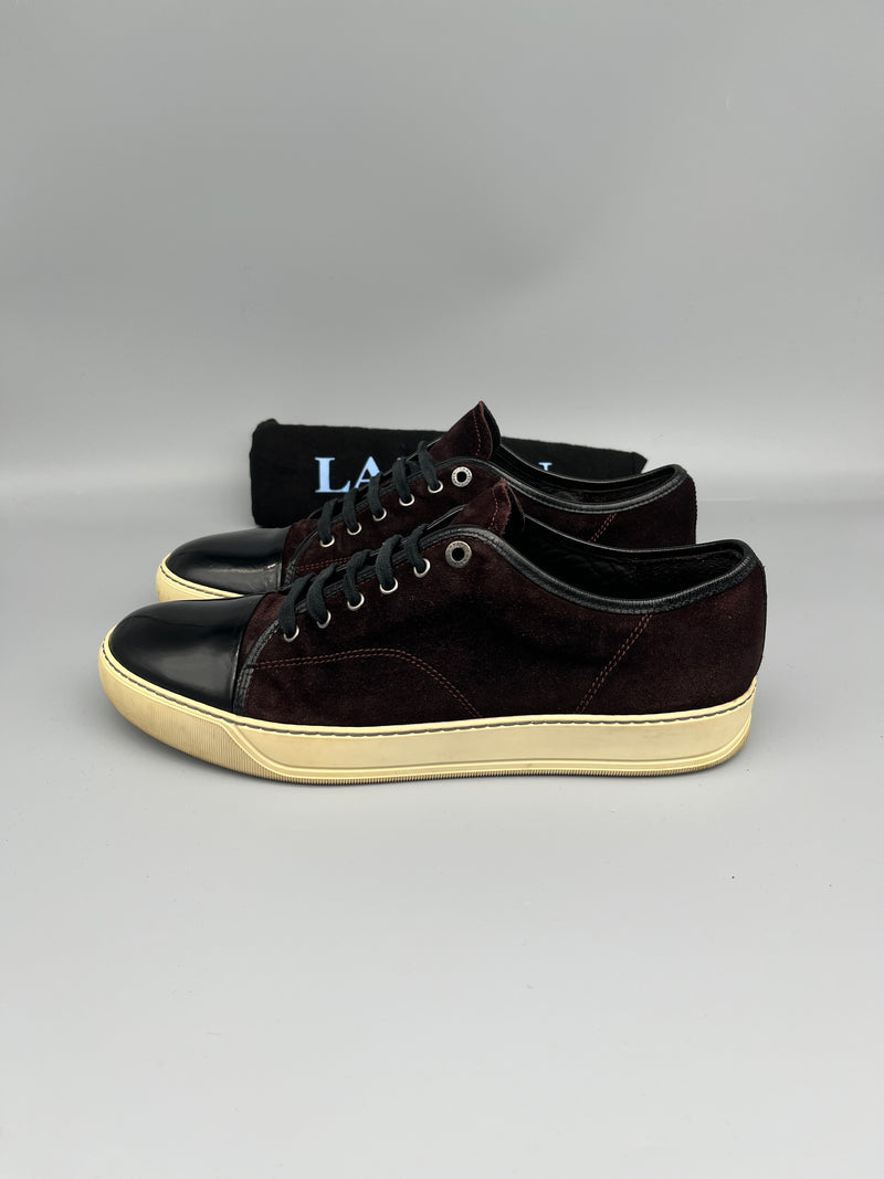 Lanvin Dbb1 Patent Cap Toe Sneaker Burgundy | 46