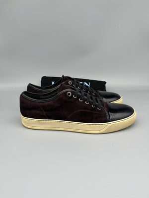 Lanvin Dbb1 Patent Cap Toe Sneaker Burgundy | 46