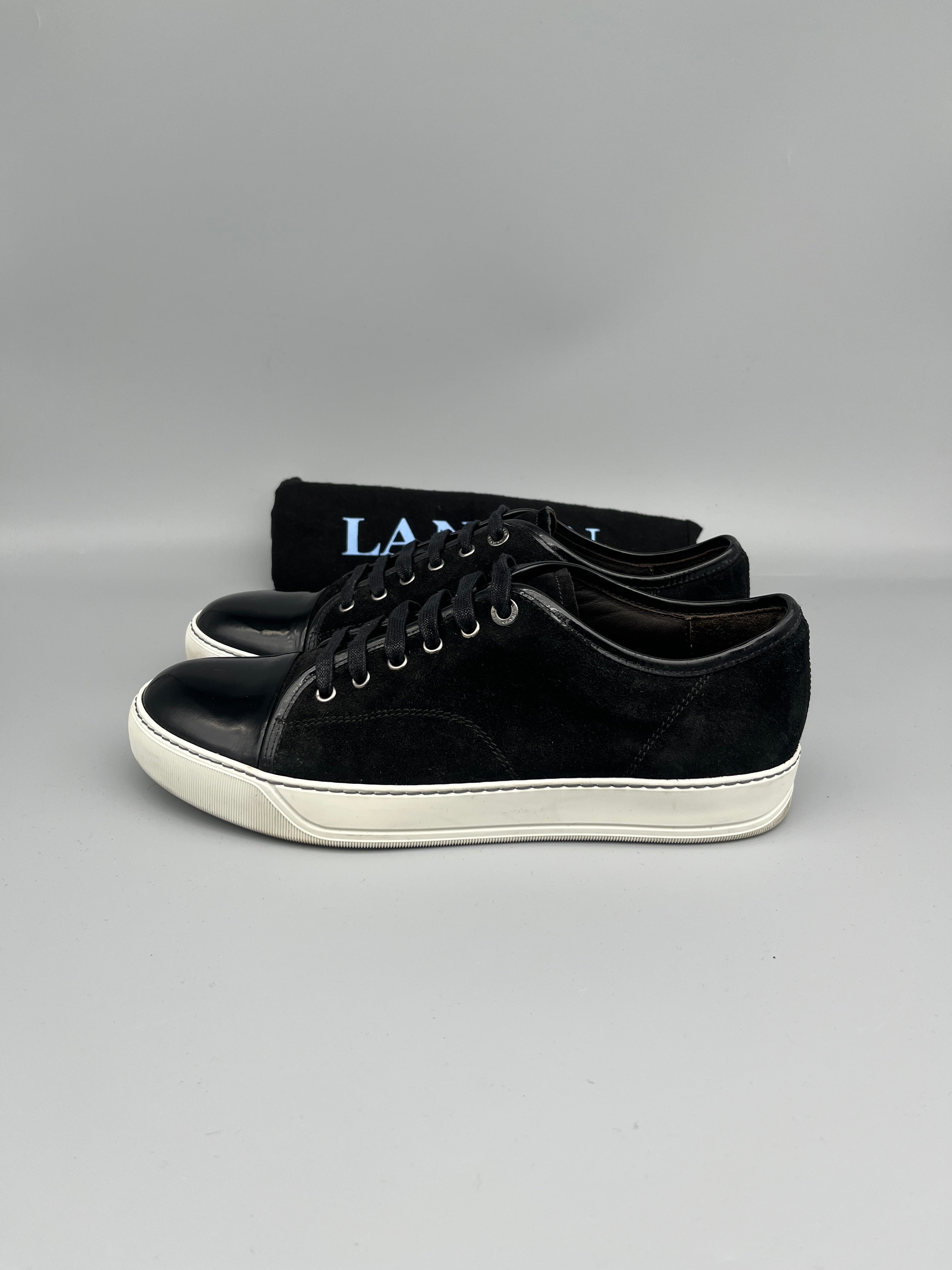 Lanvin Dbb1 Patent Cap Toe Sneaker Black | 43