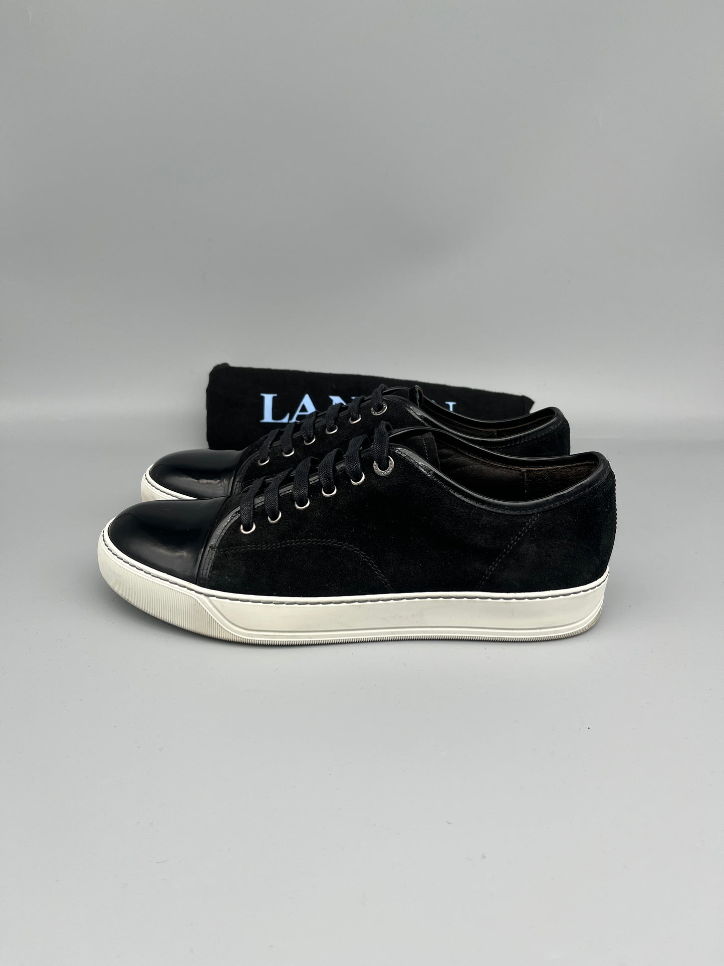 Lanvin Dbb1 Patent Cap Toe Sneaker Black | 43