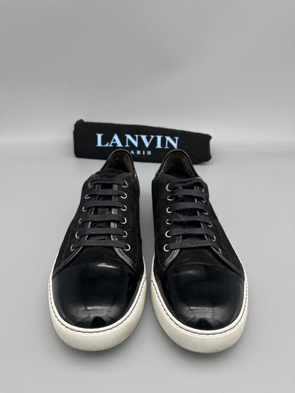 Lanvin Dbb1 Patent Cap Toe Sneaker Black | 43