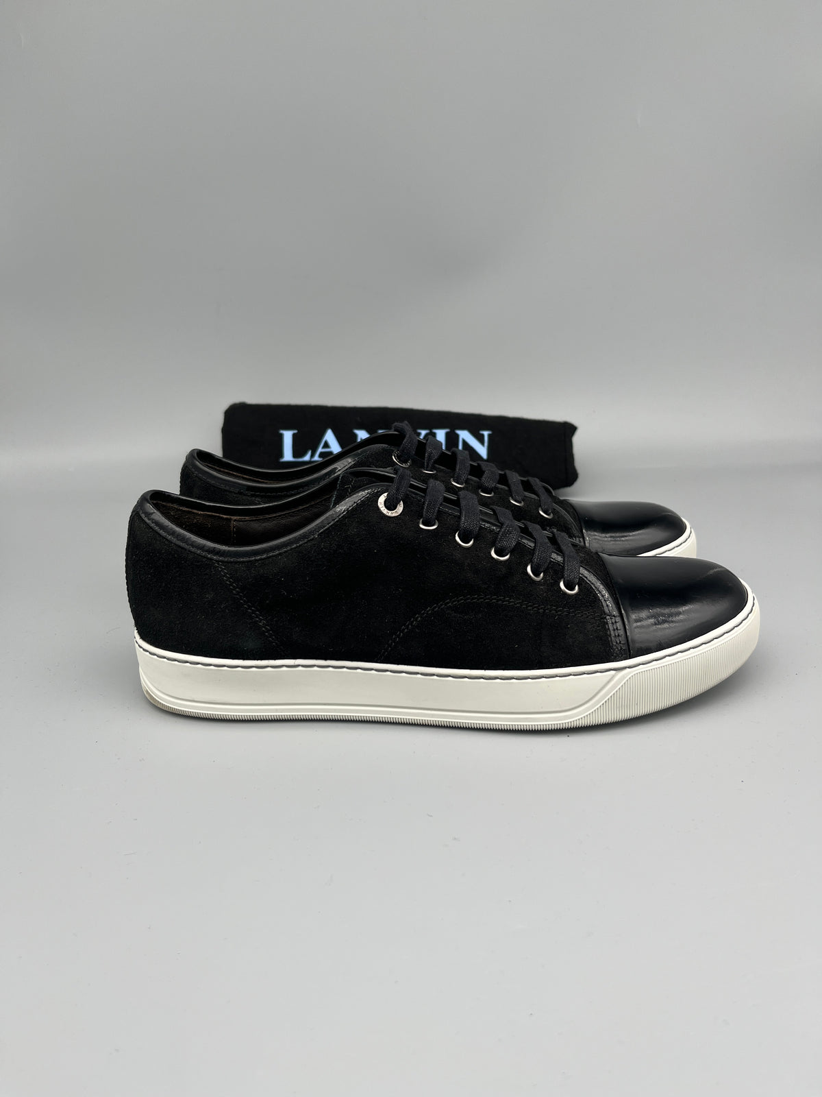 Lanvin Dbb1 Patent Cap Toe Sneaker Black | 43