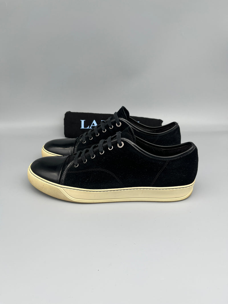 Lanvin Dbb1 Patent Cap Toe Sneaker Black | 46
