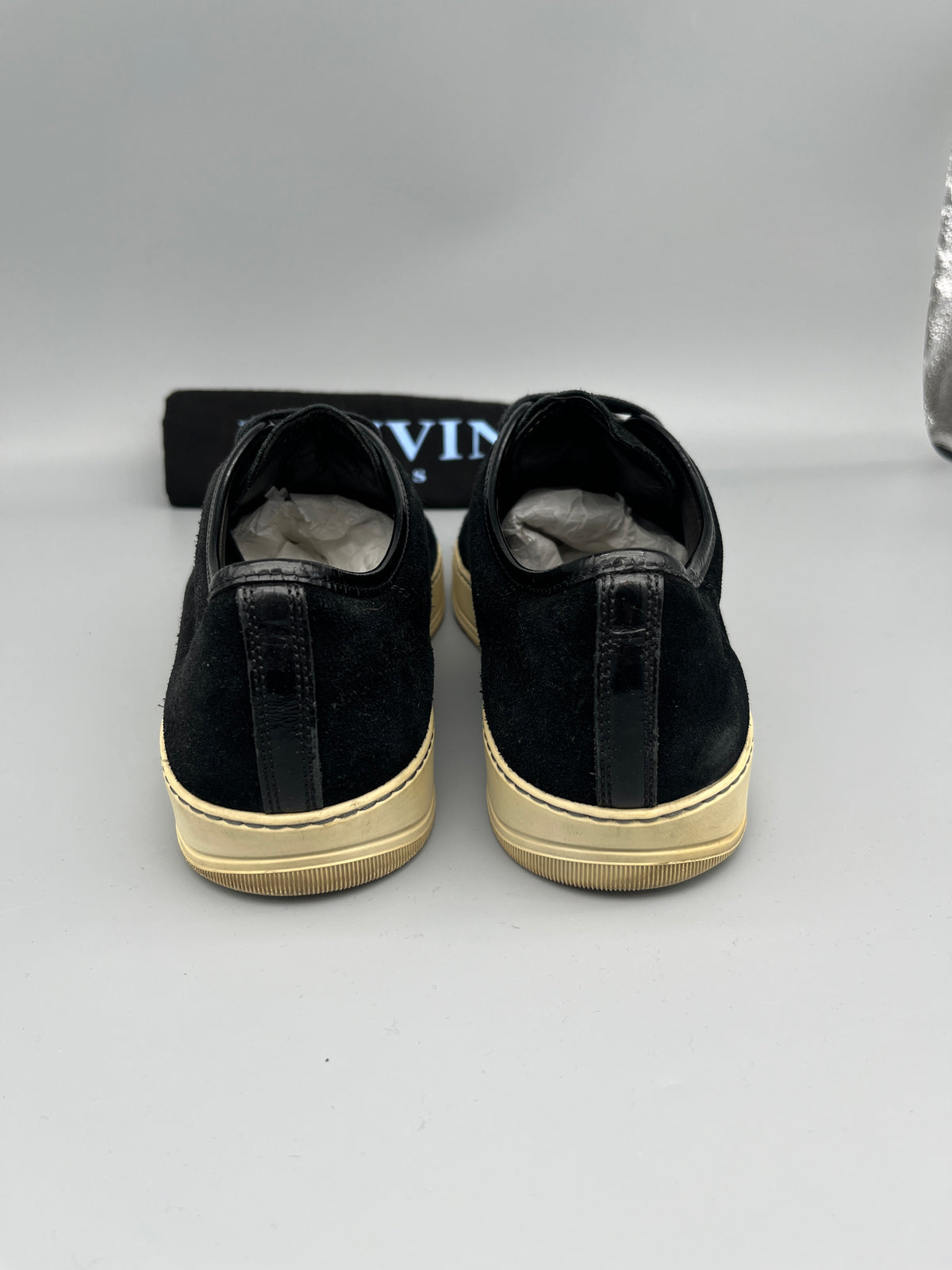 Lanvin Dbb1 Patent Cap Toe Sneaker Black | 46