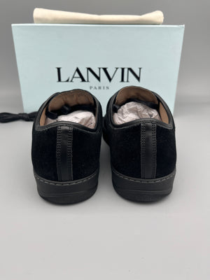 Lanvin Dbb1 Patent Cap Toe Sneaker Black | 44