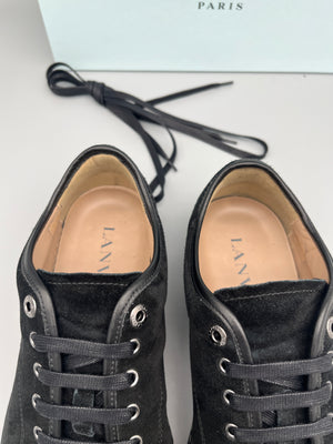 Lanvin Dbb1 Patent Cap Toe Sneaker Black | 44