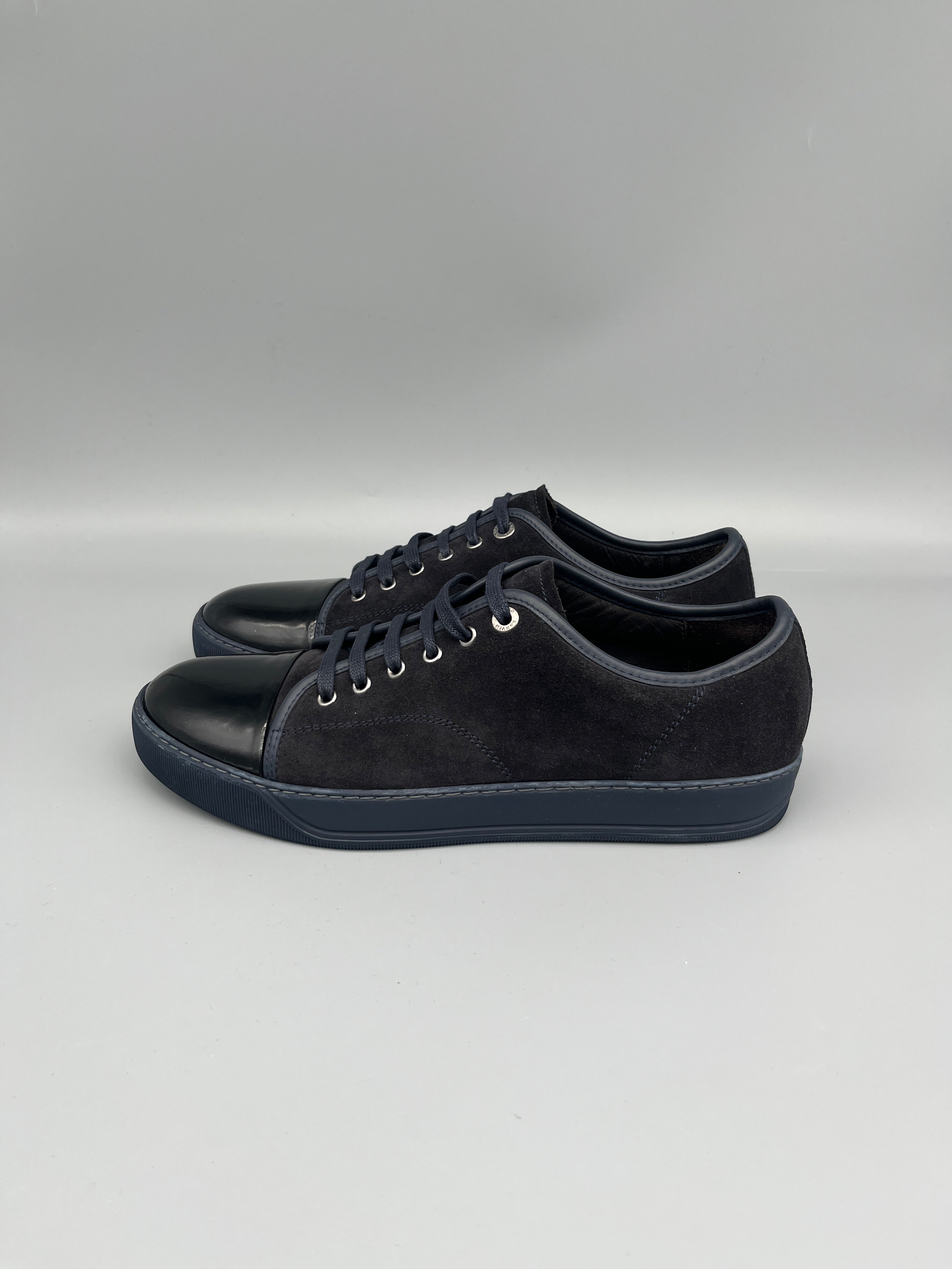 Lanvin Dbb1 Patent Cap Toe Sneaker Navy | 44