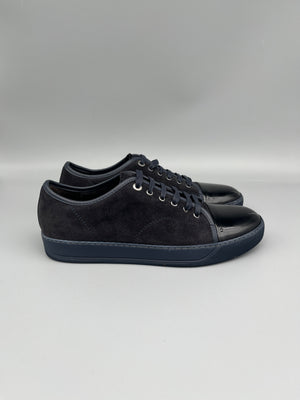 Lanvin Dbb1 Patent Cap Toe Sneaker Navy | 44
