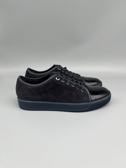 Lanvin Dbb1 Patent Cap Toe Sneaker Navy | 44