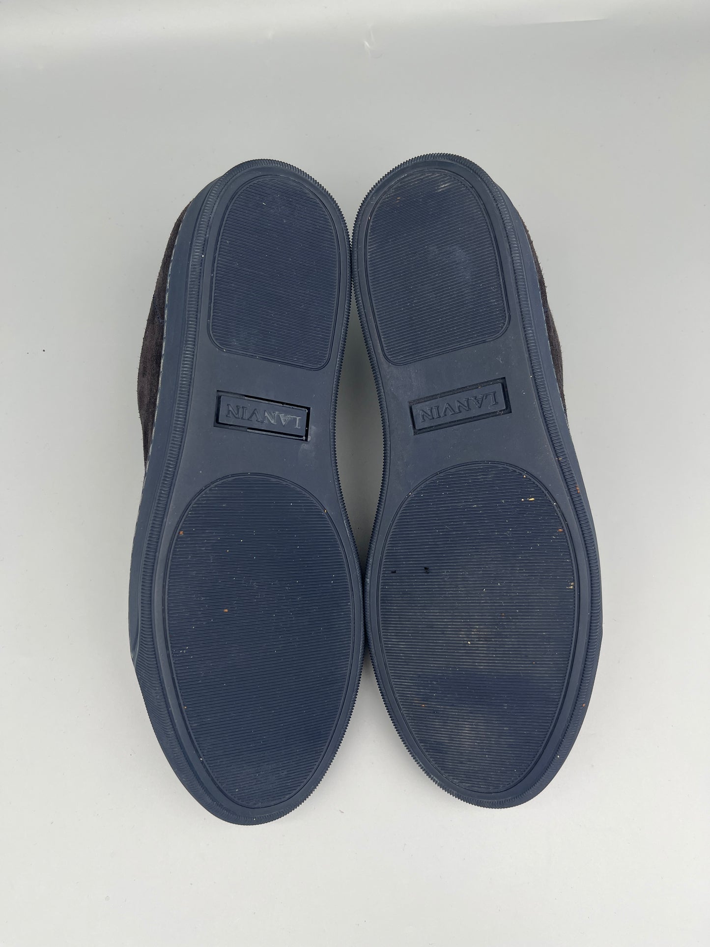 Lanvin Dbb1 Patent Cap Toe Sneaker Navy | 44