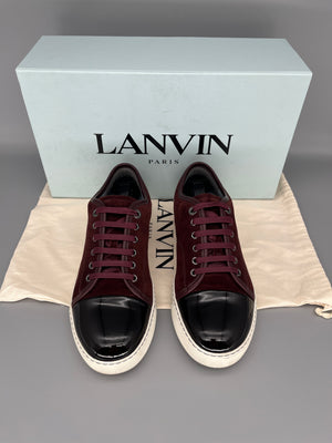 Lanvin Dbb1 Patent Cap Toe Sneaker Burgundy | UK5